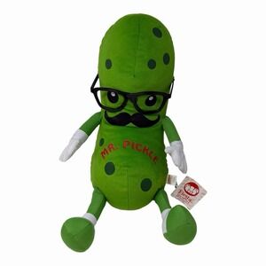 Fiesta Toys‎ Mr. Pickle with Mustache and Glasses 15" Plush NWT
